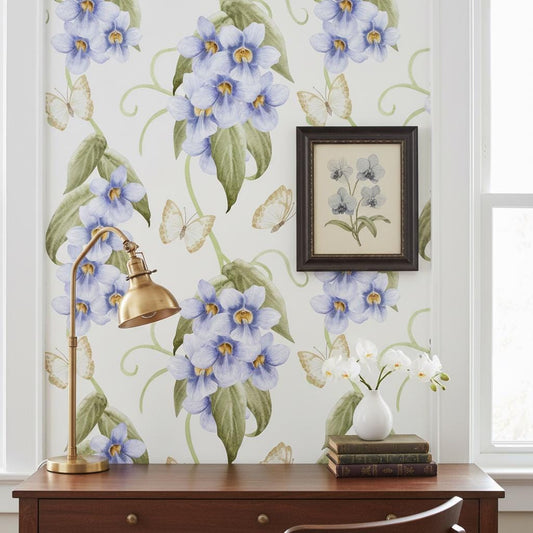 Orchid Wallpaper Peel and Stick, Botanical Romantic Wall Decor