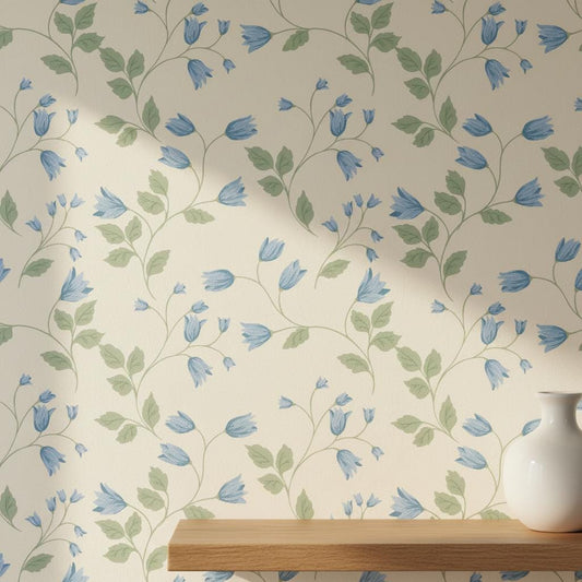 Bluebell Peel and Stick, Cottagecore Floral Wallpaper