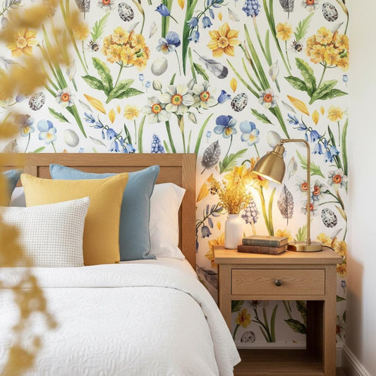 Spring Floral Wallpaper Peel and Stick or Classic
