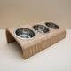 Elevated Wooden Bowl Stand for Cats and Dogs – 3 Bowls