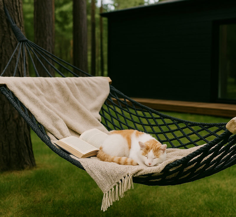 Extra Strong Outdoor Hammock | Handwoven Double HAMMOCK 16mm (5/8 inch) Polypropylene Rope | Durable & Weather-Resistant