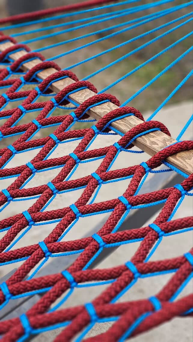 Extra Strong Outdoor Hammock | Handwoven Double HAMMOCK 16mm (5/8 inch) Polypropylene Rope | Durable & Weather-Resistant