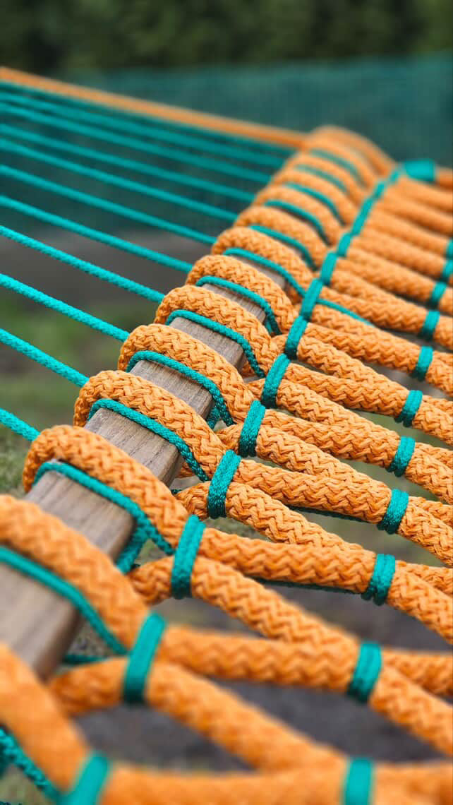 Extra Strong Outdoor Hammock | Handwoven Double HAMMOCK 16mm (5/8 inch) Polypropylene Rope | Durable & Weather-Resistant