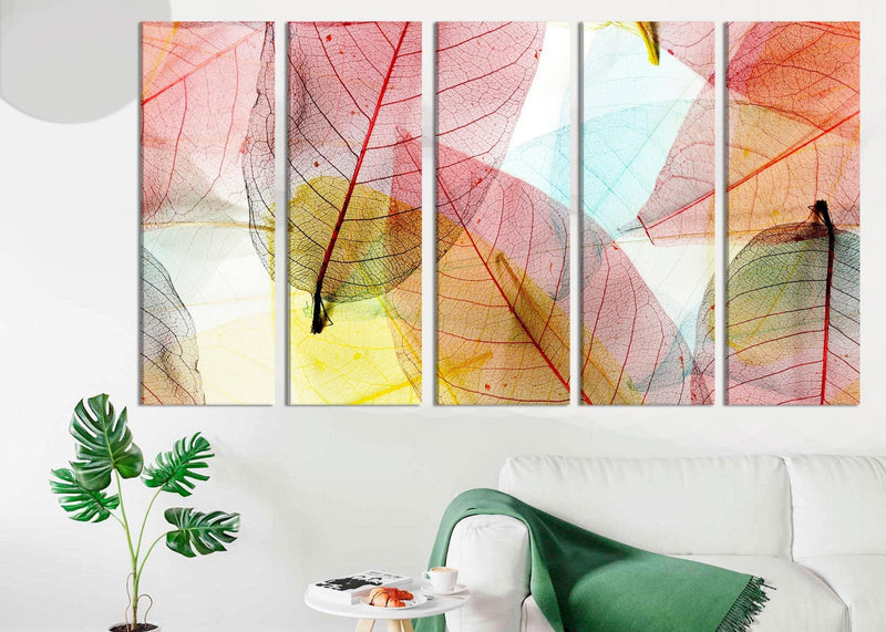 Botanical wall art print large leaves wall art canvas print ready to hang