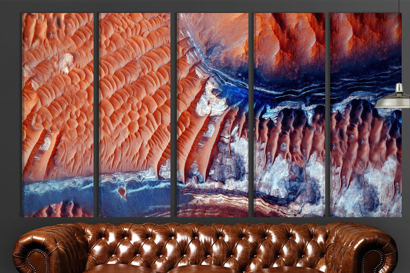 Modern wall art decor Mars aerial view canvas print - Scandi Home 