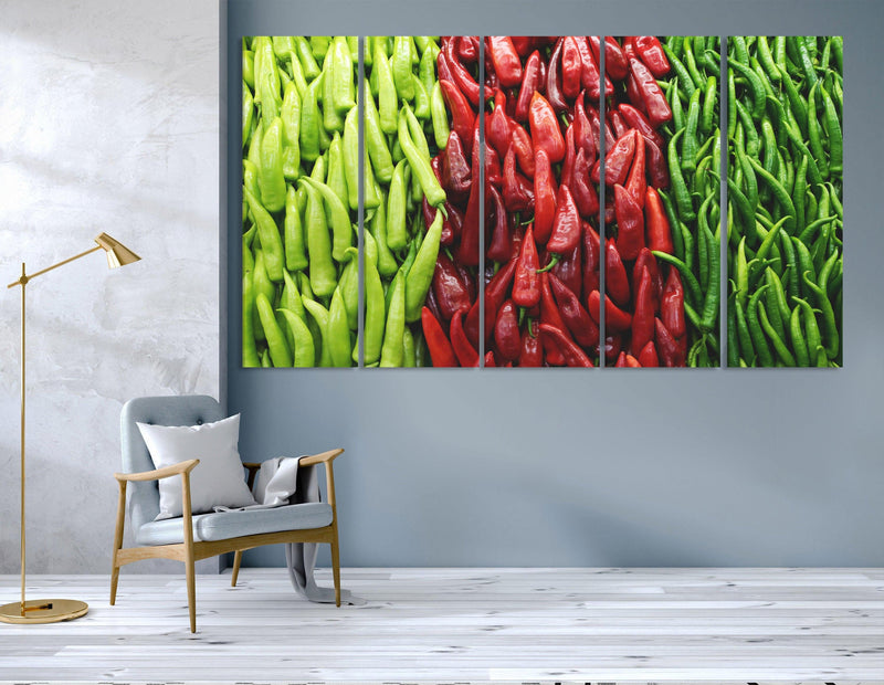 Kitchen Spices Wall Decor Colorful Spice Large Canvas Print - Scandi Home 