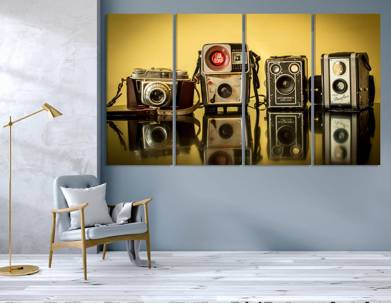 Vintage Camera Art Print Contemporary Art - Scandi Home 