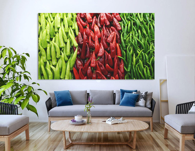 Kitchen Spices Wall Decor Colorful Spice Large Canvas Print - Scandi Home 