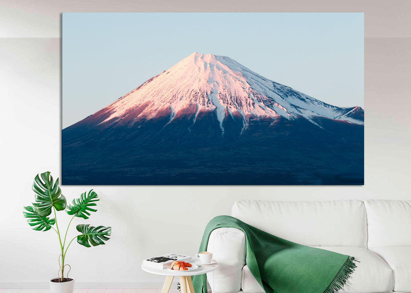Mount Fuji Snowy Peak Landscape Art Canvas Print - Scandi Home 
