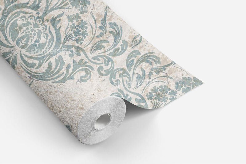 Victorian Wallpaper Art deco Wallpaper Vintage Wall Decor Peel and Stick Wallpaper or Traditional wallpaper - Scandi Home 