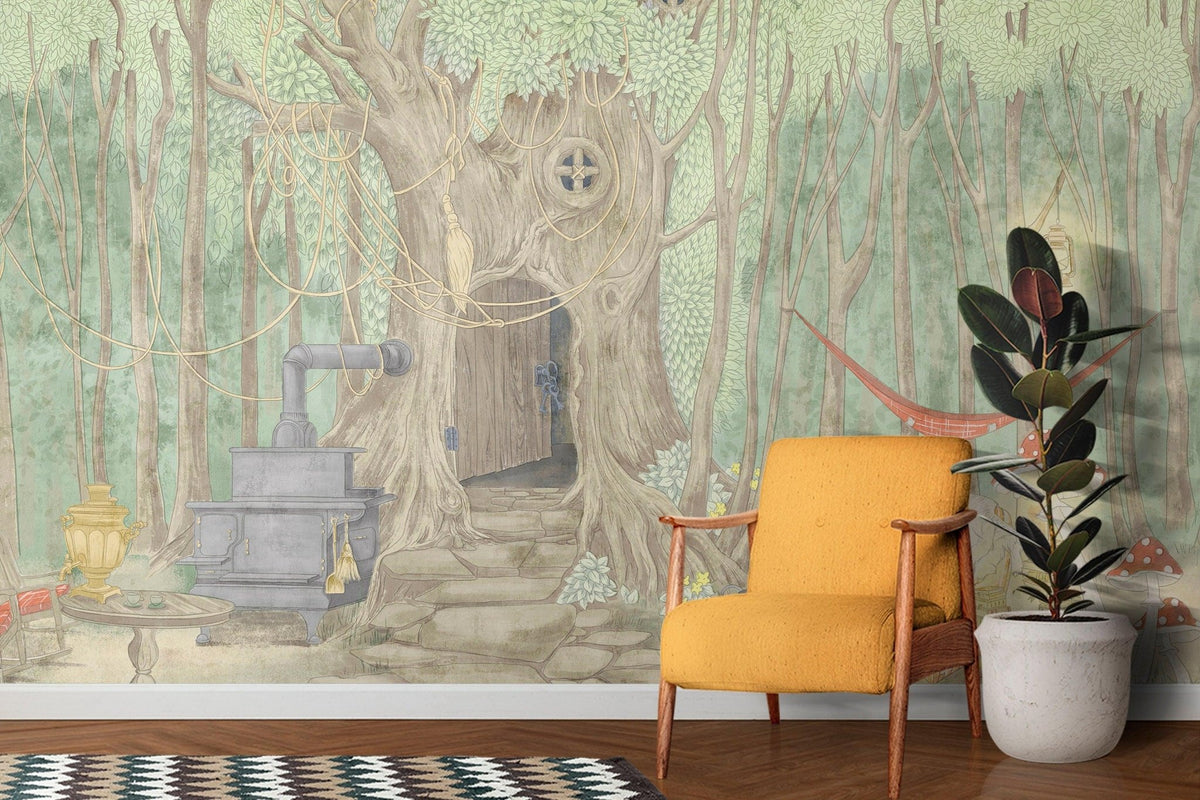Kids Room Wall mural Fairy Tree Nursery wallpaper Custom Size Wallpaper ...