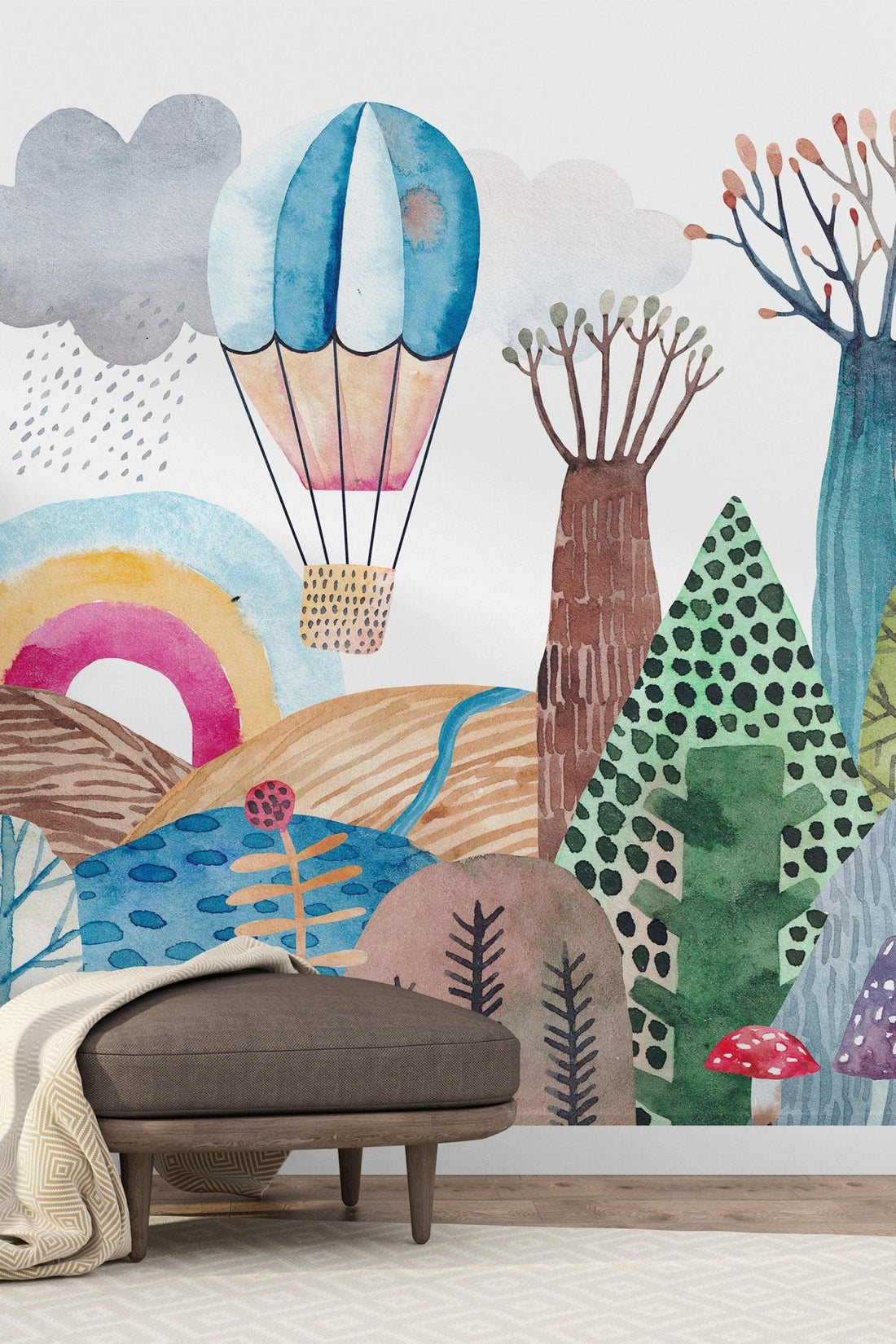 Kids Wallpaper -Forest Peel and Stick Wall Mural - Self Adhesive ...