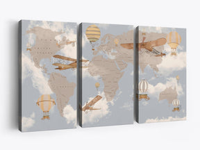 Kids World Map Animal World Map Print Kids Room Decor Wall Art World ...