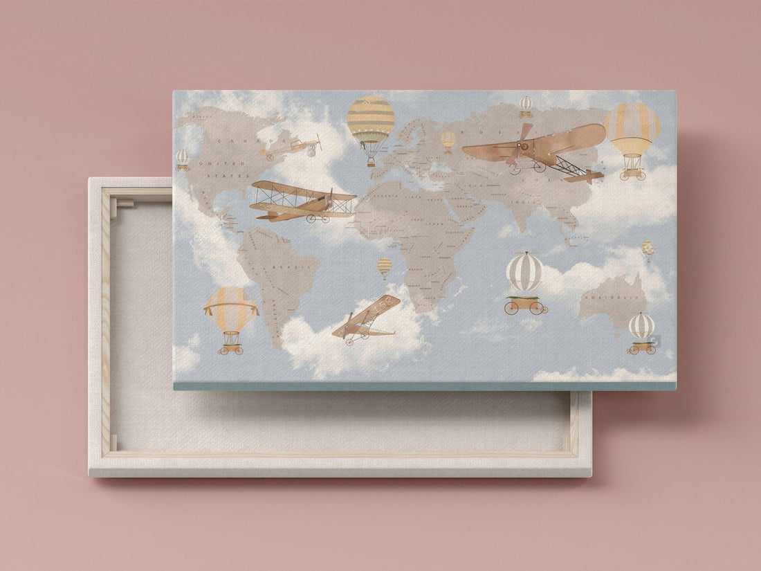 Kids World Map Animal World Map Print Kids Room Decor Wall Art World ...