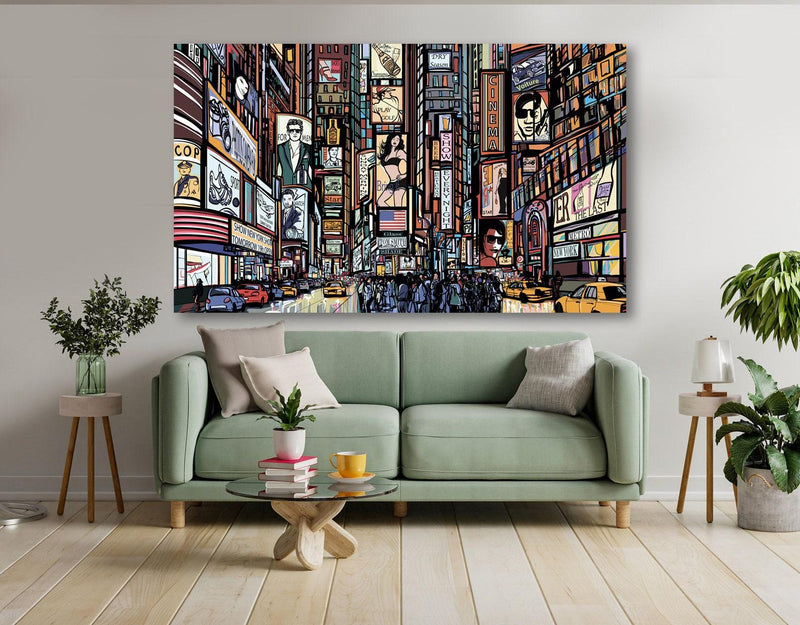 Large New York City Landscape Modern urban art Large wall art canvas print Ready to Hang