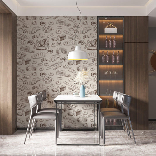 dining room vintage wallpaper