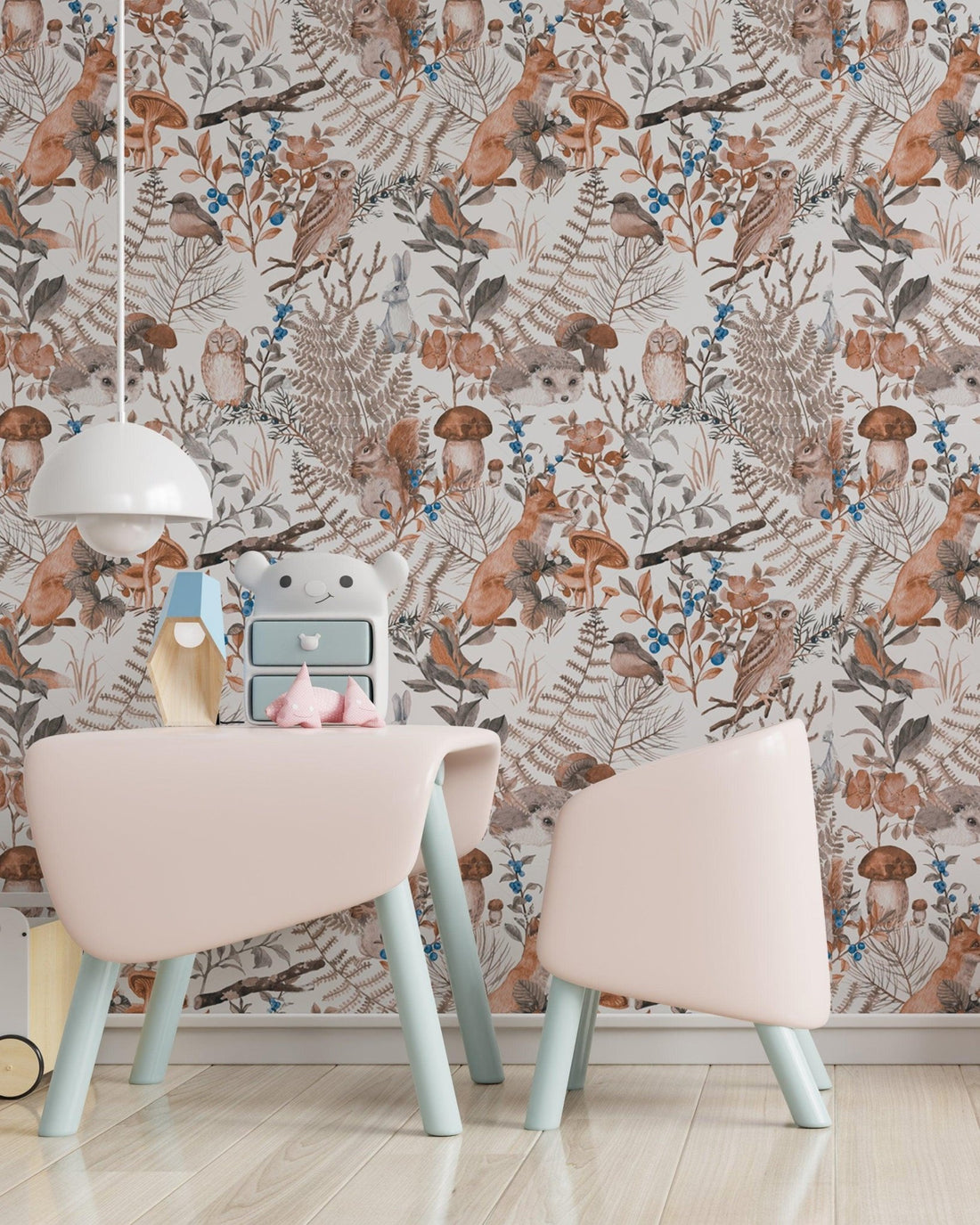 Removable Wallpaper Kids Room Mural Forest Removable Wallpaper Peel And ...